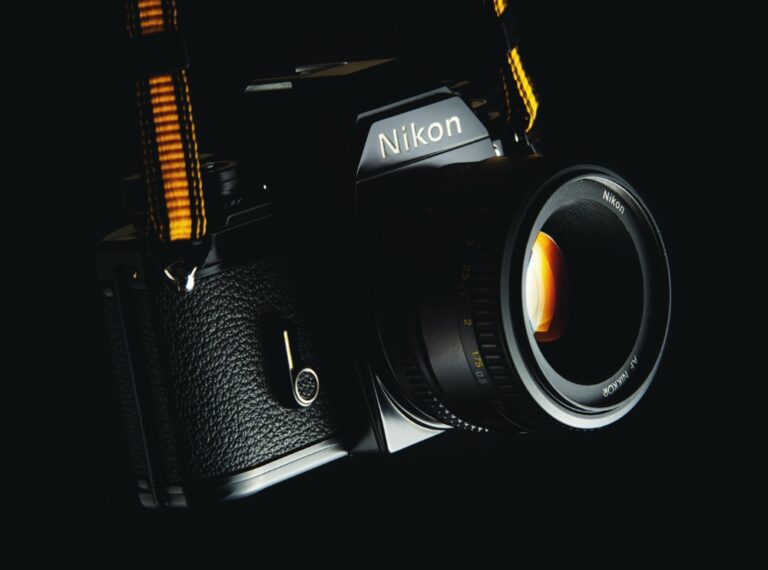 Nikon DSLR camera with advanced features for professional photography.