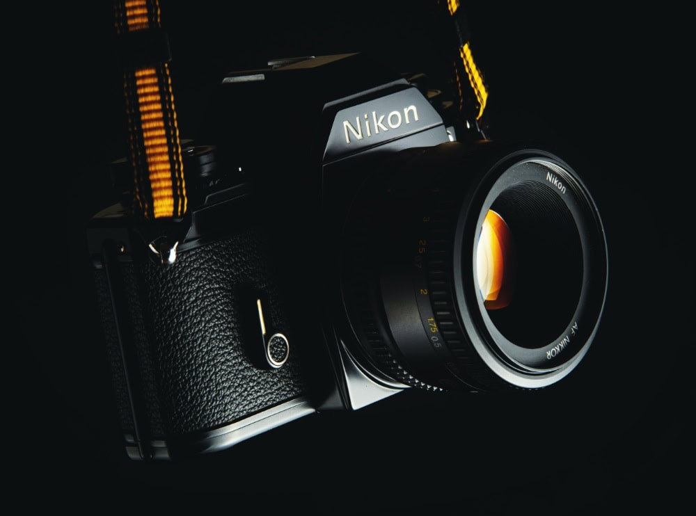 Nikon DSLR camera with advanced features for professional photography.