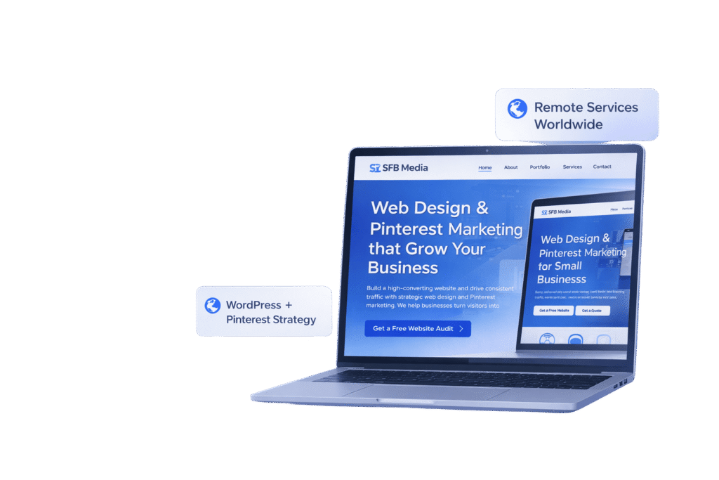 Web design and Pinterest marketing services for small businesses worldwide
